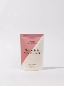 Notes Sustainable Candle System, Candle Refill Kit, Plumeria & Pink Currant