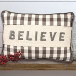 "Believe" Christmas Pillow