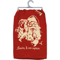"Santa, I Can Explain" Kitchen Dish Towel