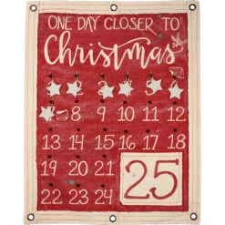 "One Day Closer To Christmas" Canvas Wall Countdown