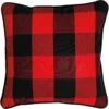 Buffalo Plaid Check Pillow, Red & Black