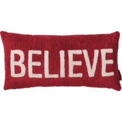 "Believe" Corduroy Pillow