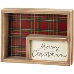 "Merry Christmas" Inset Box Sign