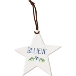"Joy", "Believe" And "Peace" Christmas Ornament, 3 Style Options -Winter Gifts Market 111040 42