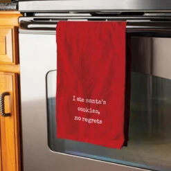 "I Ate Santa's Cookies, No Regrets" Christmas Kitchen Towel -Winter Gifts Market 112982 10