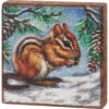 Christmas Chipmunk Winter Block Sign