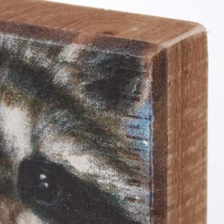 Christmas Woodland Raccoon Winter Block Sign -Winter Gifts Market 114305 50