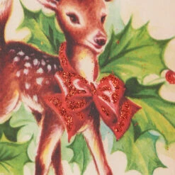 "Oh Deer, What A Year" Reindeer Block Sign -Winter Gifts Market 115348 50