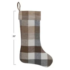 Brushed Plaid Cotton Flannel Stocking, Multi Color Beige & Taupe -Winter Gifts Market 16193 64d989c905c551.85618716 xs3752 2 1800x1800 318e0388 95fd 4a2b b983 b5044fe673f5