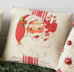 Vintage Look Santa Mini Pillow