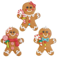 Gingerbread Man Ornament, 3 Style Options
