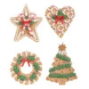 Christmas Holiday Gingerbread Ornament, 4 Style Options