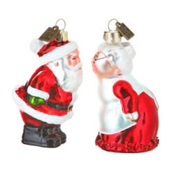 Mr & Mrs Santa Claus Christmas Ornament 2-Piece Set