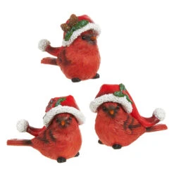 Cardinal With Santa Hat, 3 Style Options