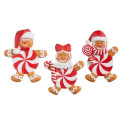 Peppermint Gingerbread Man Ornament, 3 Style Options