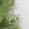 Silver Dog & Cat Paw Ornament