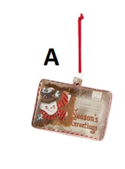 Vintage Look Glass Post Card Ornament, 3 Style Options -Winter Gifts Market A 9f18fa73 0e70 4da4 9325 bdcec084e785