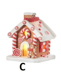 Lighted Gingerbread House Ornament, 3 Style Options -Winter Gifts Market C 485093e6 39b9 43cc badd aa3f08a1b8f8