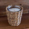 French Willow Wrapped Glass Candle, Patchouli Scent By Porch View Home
