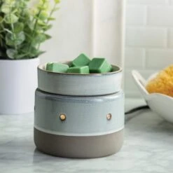 Glazed Concrete 2-In-1 Deluxe Fragrance Wax Melt Warmer By Candle Warmers Etc