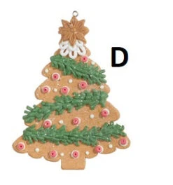 Christmas Holiday Gingerbread Ornament, 4 Style Options -Winter Gifts Market D f2ebc416 07a5 4a48 bf13 740af149369c