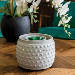 Beaded Slate Illuminaire Fan Fragrance Wax Melt Warmer By Candle Warmers Etc