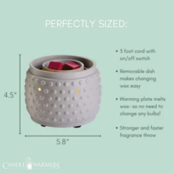Beaded Slate Illuminaire Fan Fragrance Wax Melt Warmer By Candle Warmers Etc -Winter Gifts Market FFBSL Secondary Image 46050.1686324879.1280.1280 536x536 1