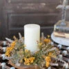 Darby Berry Candle Ring, Mustard, 10"