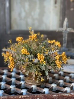 Darby Berry Half Sphere, Mustard, 10"