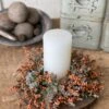 Crispin Berry Candle Ring, Pumpkin, 9"