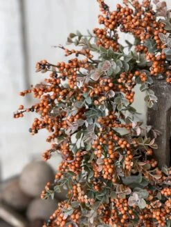 Crispin Berry Candle Ring, Pumpkin, 12" -Winter Gifts Market FG60022