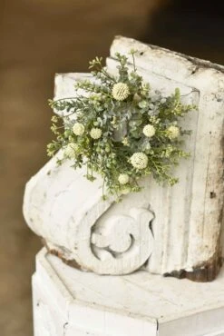 Garden Bliss Candle Ring, Cream, 12"