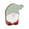 Green Sweater Gnome Wood Block Sign Sitter