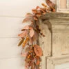 5' Fall Leaves & Berries Garland