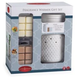 White Hobnail Illumination Fragrance Wax Melt Warmer Gift Set By Candle Warmers Etc