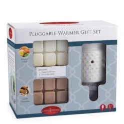 White Hobnail Pluggable Fragrance Wax Melt Warmer Gift Set By Candle Warmers Etc