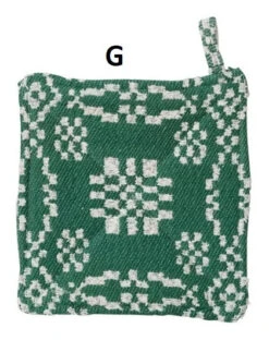 Woven Cotton Pot Holder With Pattern, 2 Color Options -Winter Gifts Market G 909cc78c 6315 4e5e 9566 9b6bdc48e0e9