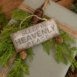 "Sleep In Heavenly Peace" Metal Ornament