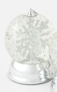 Revolving Christmas Snowflake Lighted Snow Water Globe
