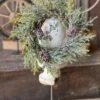 Prickly Pine Candle Ring, Snowy, 9"