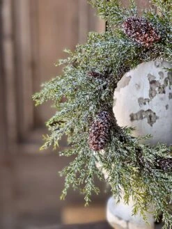 Prickly Pine Candle Ring, Snowy, 9" -Winter Gifts Market LM3867 1923c706 9760 4a77 b8b9 210e8a3a1a6b