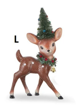 Vintage Look Reindeer With Bottle Brush Tree, 12”, 2 Size / Style Options (Pick Up Only) -Winter Gifts Market L c83a4ec3 cd22 4abe a164 200ce1a18634