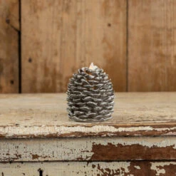 Pinecone Moving Flame Candle, 2 Size Options -Winter Gifts Market NY213023 68414