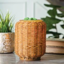 Wicker Lantern Illumination Fragrance Warmer By Candle Warmers Etc -Winter Gifts Market PRODUCTIMAGE4669MAR