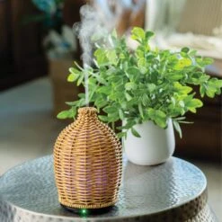 Wicker Vase Ultrasonic Essential Oil Diffuser By Airome'