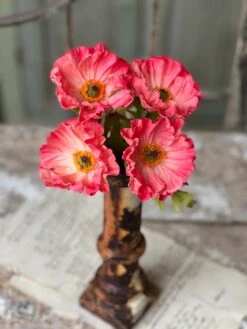 Poppy Bundle, Real-Touch Blooms, Calypso, 13"