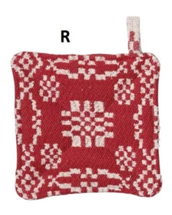 Woven Cotton Pot Holder With Pattern, 2 Color Options -Winter Gifts Market R 89126343 c43b 4f9c bd44 01d79a762514