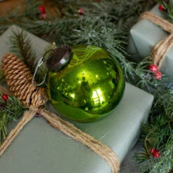 Ball Kugel Christmas Ornament, 4", Green