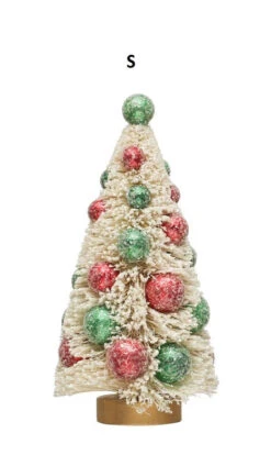 Sisal Bottle Brush Trees With Red & Green Ornaments, Cream, 2 Size Options -Winter Gifts Market S 9d5f0a17 beec 4315 9e02 3757118de1e1