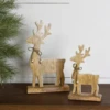 Wooden Reindeer With White Enamel Edge, 2 Size Options